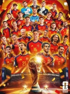 World Cup kick-off — Spain squad — recent Instagram post